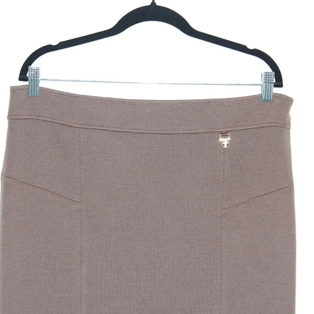 Tory Burch Brown Knit Pencil Skirt Knee Length Skirt Size XL